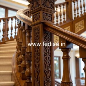 Premium Brass Wood Railings with Golden Touch No-0378