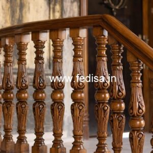 Decorative Brass Wood Staircase Side Rails No-0383