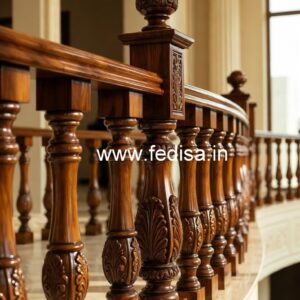 Modern Brass Wood Fence for Luxury Homes No-0387