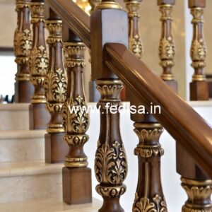 Modern Brass Wood Fence with Contemporary Style No-0408