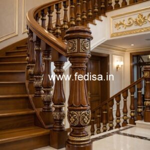 Decorative Brass Wood Balcony Fence Trends No-0413