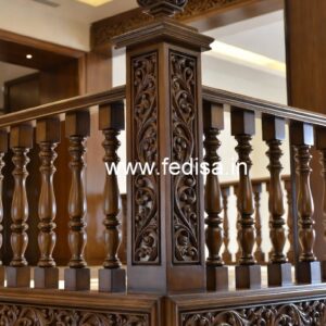 Luxury Brass Wood Railings with Elegant Finish No-0415