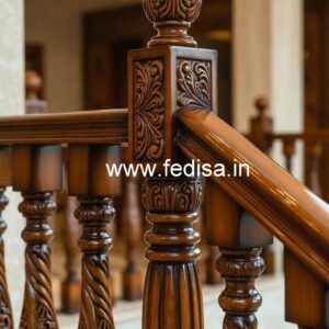 Brass Wood Railings for Luxury Staircases No-0419