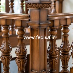 Stylish Brass Wood Fence for Contemporary Villas No-0429