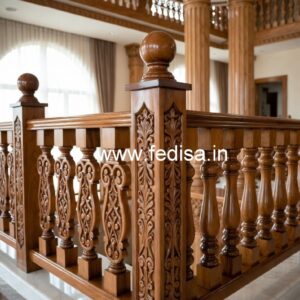 Decorative Brass Wood Railings with Golden Finish No-0431