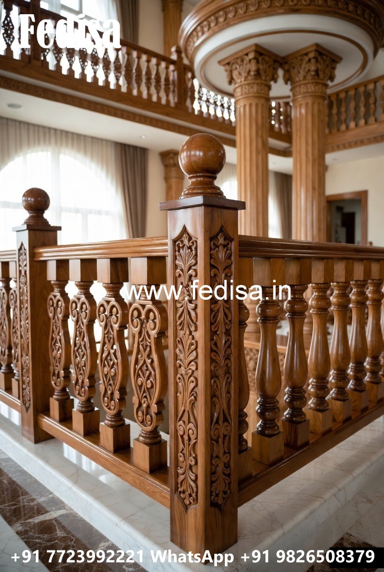 Decorative Brass Wood Railings with Golden Finish No-0431