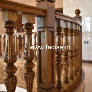 Decorative Brass Wood Balcony Fence Ideas No-0436