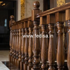 Brass Wood Staircase Banister for Modern Homes No-0451