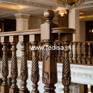 Decorative Brass Wood Staircase Fence Trends No-0455