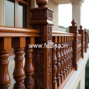 Stylish Brass Wood Balcony Fence Collection No-0463