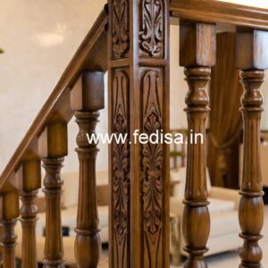 Premium Brass Wood Stair Railings Inspiration No-0465