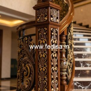 Luxury Brass Wood Balcony Railings Collection No-0503