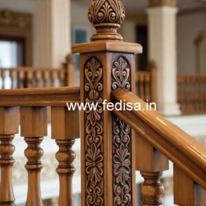 Stylish Brass Wood Railings for Villas No-0508