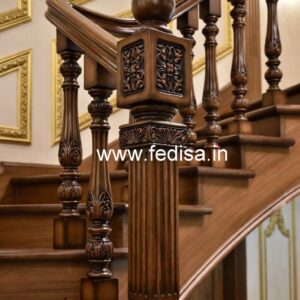 Premium Brass Wood Fence Design for Villas No-0515