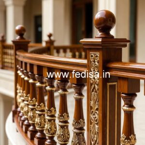 Stylish Brass Wood Fence Collection for Homes No-0525