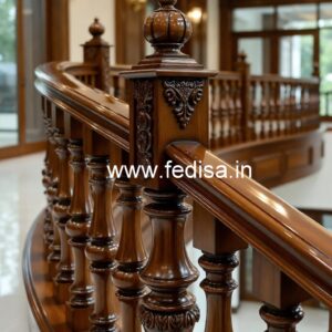 Luxury Brass Wood Balcony Handrails for Villas No-0535
