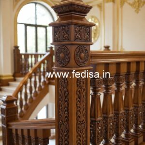 Elegant Brass Wood Balcony Decor Inspiration No-0550