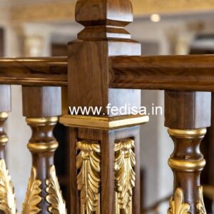 Premium Brass Wood Railings with Elegant Finish No-0551