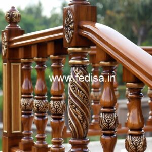 Decorative Brass Wood Staircase Side Rails No-0552