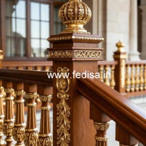 Elegant Brass Wood Fence with Golden Finish No-0556