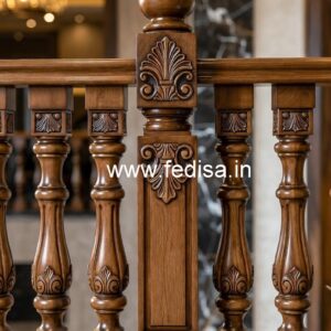 Decorative Brass Wood Staircase Handrails for Villas No-0558