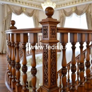 Stylish Brass Wood Fence for Luxury Villas No-0561