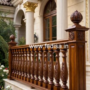 Premium Brass Wood Railing Collection No-0607