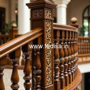 Decorative Brass Wood Railing Design No-0608