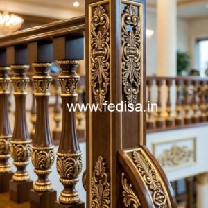 Luxury Wooden Railings with Brass Finish No-0619