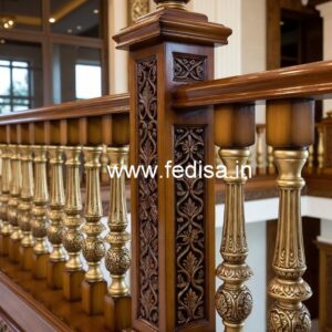 Decorative Brass Wood Railings for Home No-0636