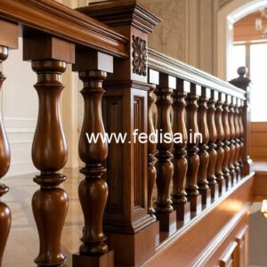 Elegant Brass Wood Staircase Handrails No-0667