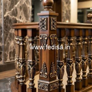 Beautiful Brass Wood Stair Fence Ideas No-0670