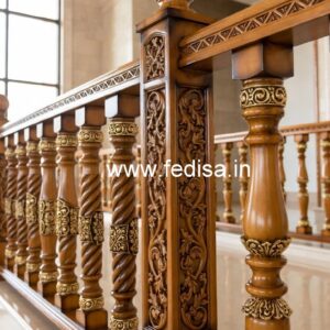 Elegant Brass Wood Staircase Fence Collection No-0681
