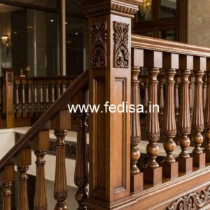 Decorative Brass Wood Staircase Side Rails No-0683