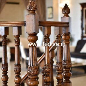 Decorative Brass Wood Balcony Handrails No-0689