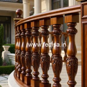Stylish Brass Wood Staircase Collection No-0692