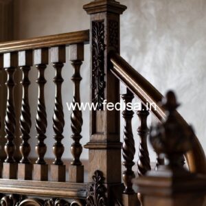 Brass Wood Balcony Fence with LED Lights No-0697