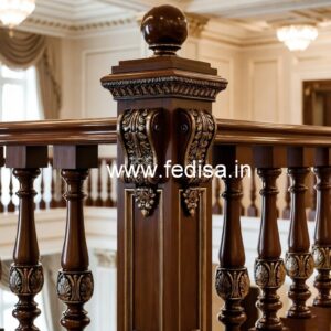 Premium Brass Wood Fence for Balcony No-0699