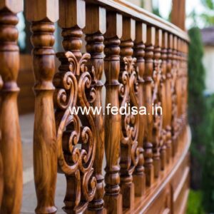 Decorative Brass Wood Balcony Fence Trends No-0713