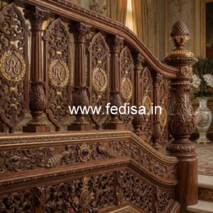 Modern Brass Wood Balcony Design Ideas 2028 No-0733