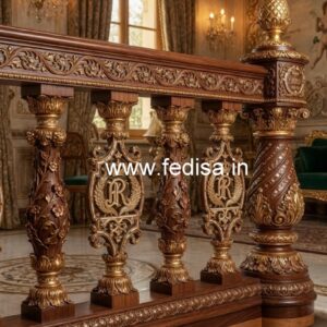 Decorative Brass Wood Staircase Inspiration No-0749