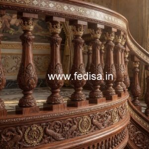 Decorative Brass Wood Staircase Fence Trends No-0755