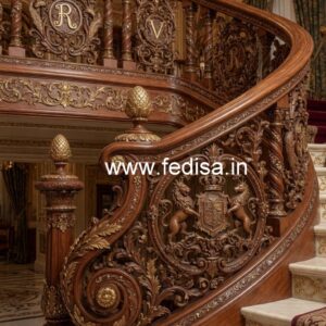 Luxury Brass Wood Handrail Ideas for Homes No-0762