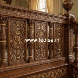 Premium Brass Wood Balcony Fence Inspiration No-0773