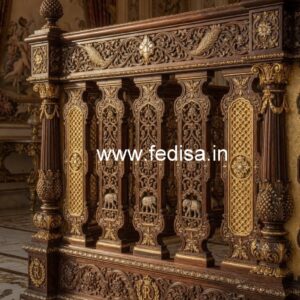 Elegant Brass Wood Fence Design Trends No-0783