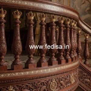 Premium Brass Wood Balcony Design Inspiration No-0800