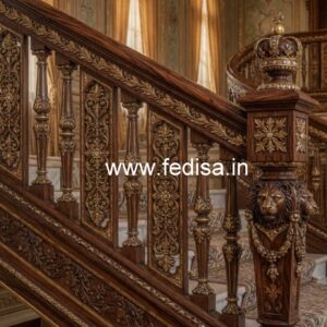 Luxury Brass Wood Balcony Railings Collection No-0803