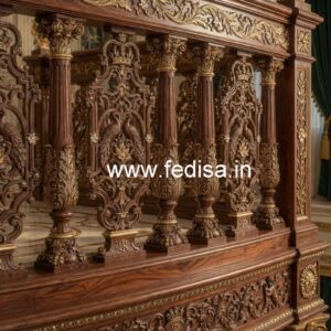 Decorative Brass Wood Staircase Handrail Inspiration No-0811