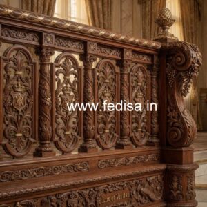 Modern Brass Wood Railings with Premium Style No-0812