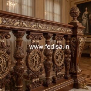Premium Brass Wood Fence Design for Villas No-0815